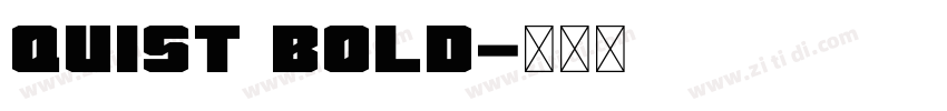 Quist Bold字体转换